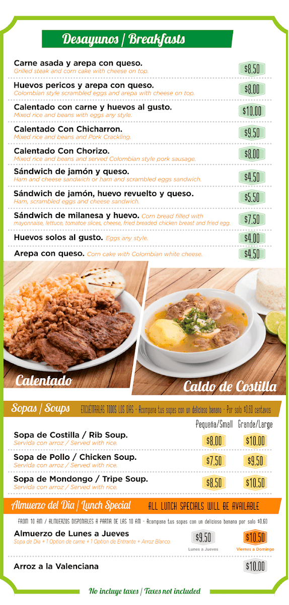 La Abundancia Menu - Image 2