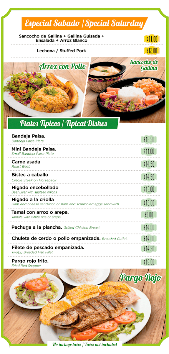 La Abundancia Menu - Image 3